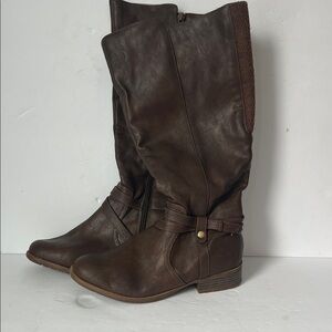 Lifestride Brown Wide Calf Xtrovert Riding Boots, size 7 Wide- Wide Calf 🟡